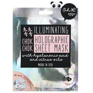 Oh K!, Chok Chok, Illuminating, Holographic Sheet Mask, 1 Sheet, 1.05 oz. (30 g) - HealthCentralUSA