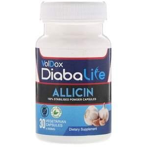 Allimax, Diabalife, Allicin, 500 mg, 30 Vegetarian Capsules - HealthCentralUSA