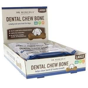 Dr. Mercola, Dental Chew Bone, Large, For Dogs, 12 Bones, 2.15 oz (61 g) Each - HealthCentralUSA