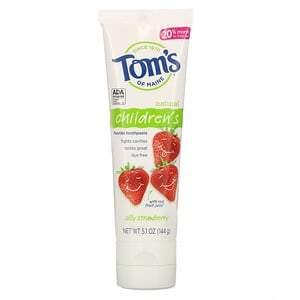 Tom's of Maine, Children's, Fluoride Toothpaste, Silly Strawberry, 5.1 oz (144 g) - HealthCentralUSA