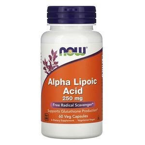 Now Foods, Alpha Lipoic Acid, 250 mg, 60 Veg Capsules - HealthCentralUSA