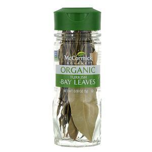 McCormick Gourmet, Organic, Turkish Bay Leaves, 0.18 oz (5 g) - HealthCentralUSA
