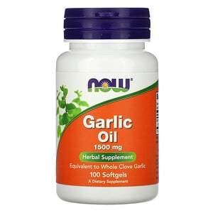 Now Foods, Garlic Oil, 1,500 mg, 100 Softgels - HealthCentralUSA