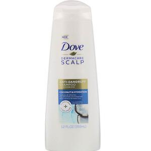 Dove, Dermacare, Scalp, Anti-Dandruff Shampoo, Coconut & Hydration, 12 fl oz (355 ml) - HealthCentralUSA