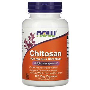 Now Foods, Chitosan Plus Chromium, 500 mg, 120 Veg Capsules - HealthCentralUSA