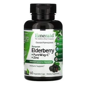 Emerald Laboratories, Elderberry + PureWay C + Zinc, 60 Vegetable Caps - HealthCentralUSA