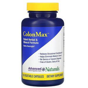 Advanced Naturals, ColonMax, Potent Herbal & Mineral Formula, 100 Vegetable Capsules - HealthCentralUSA