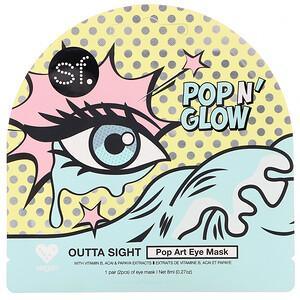 SFGlow, POP n' Glow, Outta Sight, Pop Art Eye Mask, 1 Eye Mask, 0.27 oz (8 ml) - HealthCentralUSA