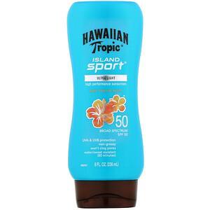 Hawaiian Tropic, Island Sport, Broad Spectrum Sunscreen, SPF 50, Light Tropical, 8 fl. oz (236 ml) - HealthCentralUSA