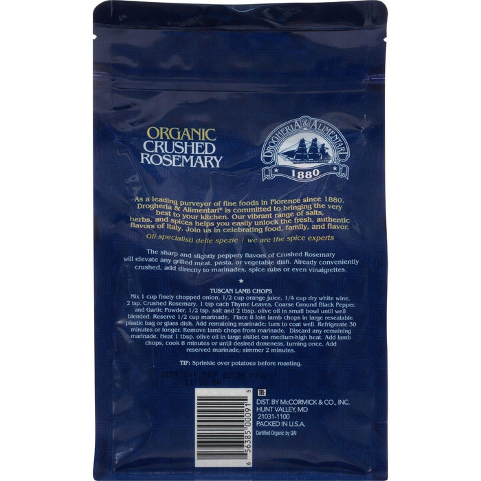 Drogheria & Alimentari, Organic Crushed Rosemary, 9.7 oz (274 g) - HealthCentralUSA
