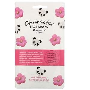Nu-Pore, Character Beauty Face Mask, Panda, Hibiscus, 1 Sheet, 1.05 oz (29.7 g) - HealthCentralUSA
