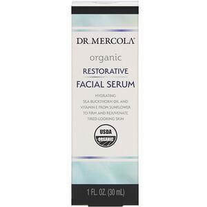 Dr. Mercola, Organic Restorative Facial Serum, 1 fl oz (30 ml) - HealthCentralUSA