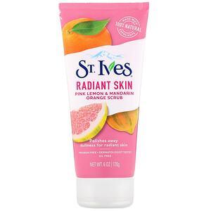 St. Ives, Radiant Skin, Pink Lemon & Mandarin Orange Scrub, 6 oz (170 g) - HealthCentralUSA