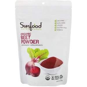 Sunfood, Organic Beet Powder, 8 oz (227 g) - HealthCentralUSA