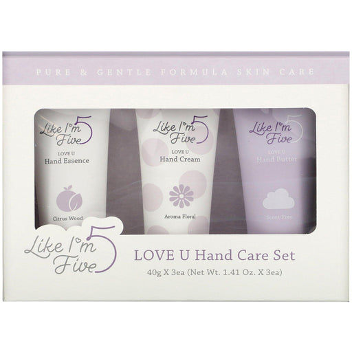 Like I'm Five, Love U Hand Care Set, 3 Piece Set, 1.41 oz (40 g) Each - HealthCentralUSA
