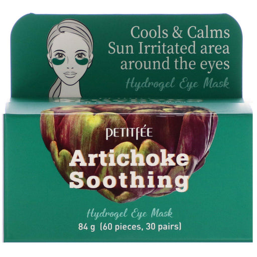Petitfee, Artichoke Soothing, Hydrogel Eye Mask, 30 Pairs (84 g) - HealthCentralUSA