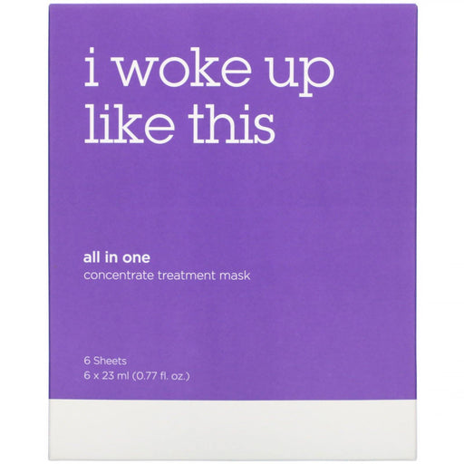 I Woke Up Like This, All-in-One, Concentrate Treatment Beauty Mask, 6 Sheets, 0.77 fl oz (23 ml) Each - HealthCentralUSA