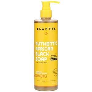 Alaffia, Authentic African Black Soap Body Wash, Turmeric Ginger, 12 fl oz (354 ml) - HealthCentralUSA