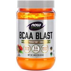 Now Foods, Sports, BCAA Blast, Natural Raspberry, 21.16 oz (600 g) - HealthCentralUSA