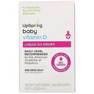 UpSpring, Baby, Liquid D3 Drops, Vitamin D, 0.31 fl oz (9.13 ml) - HealthCentralUSA