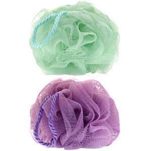 AfterSpa, Mesh Pouf, 2 Pack - HealthCentralUSA