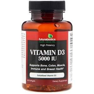 FutureBiotics, Vitamin D3, 5,000 IU, 90 Softgels - HealthCentralUSA