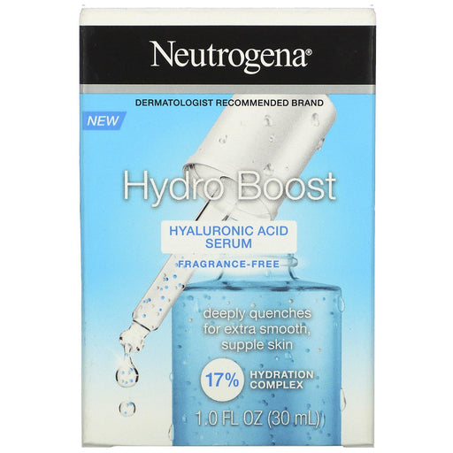 Neutrogena, Hydro Boost, Hyaluronic Acid Serum, Fragrance Free, 1.0 fl oz (30 ml) - HealthCentralUSA