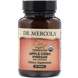 Dr. Mercola, Organic Fermented Apple Cider Vinegar and Cayenne, 30 Tablets - HealthCentralUSA