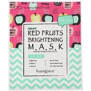 Huangjisoo, Red Fruits Brightening Beauty Mask, 1 Sheet, 25 ml - HealthCentralUSA