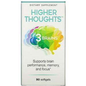 Natural Factors, 3 Brains, Higher Thoughts, 90 Softgels - HealthCentralUSA