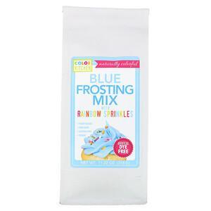ColorKitchen, Blue Frosting Mix with Rainbow Sprinkles, 11.22 oz (318 g) - HealthCentralUSA