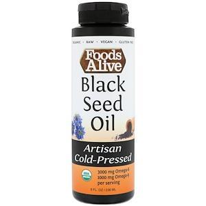 Foods Alive, Artisan Cold-Pressed, Organic Black Seed Oil, 8 fl oz (236 ml) - HealthCentralUSA