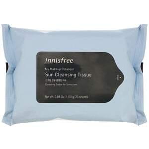 Innisfree, My Makeup Cleanser, Sun Cleansing Tissue, 20 Sheets, 3.88 oz (110 g) - HealthCentralUSA