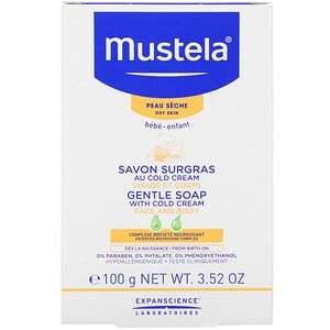 Mustela, Baby Gentle Soap with Cold Cream, 3.52 oz (100 g) - HealthCentralUSA