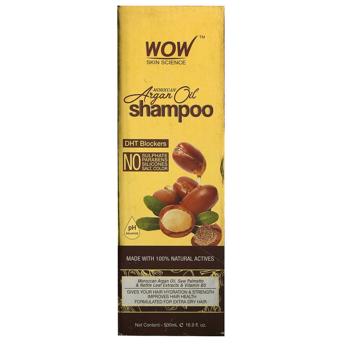 Wow Skin Science, Shampoo, Moroccan Argan Oil, 16.9 fl oz (500 ml)
