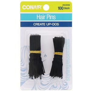 Conair, Hair Pins, Create Up-Dos, Black, 100 Pieces - HealthCentralUSA