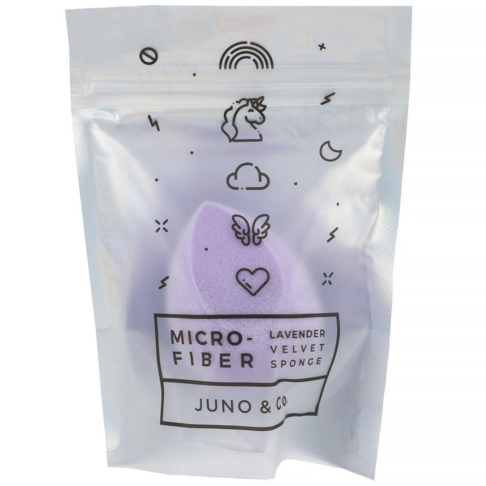 Juno & Co., Microfiber Sponge, Lavender Velvet, 1 Count - HealthCentralUSA