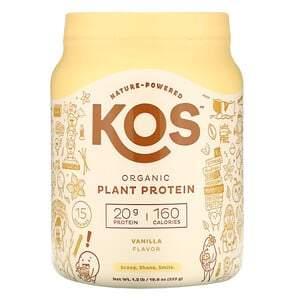KOS, Organic Plant Protein, Vanilla, 1.2 lb (555 g) - HealthCentralUSA