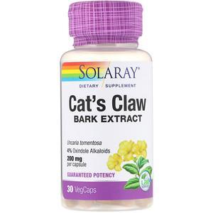 Solaray, Cat's Claw Bark Extract, 200 mg, 30 VegCaps - HealthCentralUSA