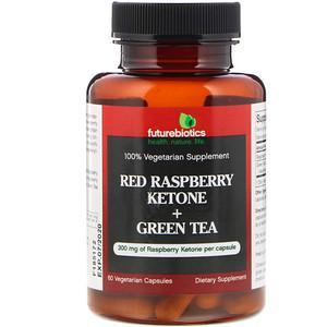 FutureBiotics, Red Raspberry Ketone + Green Tea, 60 Vegetarian Capsules - HealthCentralUSA