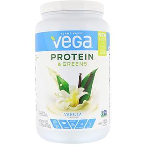 Vega, Protein Greens, Vanilla, 1.67 lbs (760 g) - HealthCentralUSA