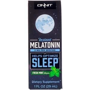 Onnit, Instant Melatonin, Fresh Mint Flavor, 3 mg, 1 fl oz (29 ml) - HealthCentralUSA
