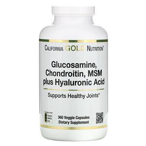 California Gold Nutrition, Glucosamine Chondroitin, MSM plus Hyaluronic Acid, 360 Veggie Capsules - HealthCentralUSA