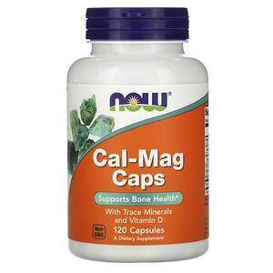 Now Foods, Cal-Mag Caps with Trace Minerals and Vitamin D, 120 Capsules - HealthCentralUSA