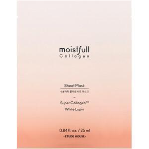 Etude, Moistfull Collagen, Sheet Beauty Mask, 1 Sheet, 0.84 fl oz (25 ml) - HealthCentralUSA