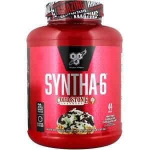 BSN, Syntha-6, Cold Stone Creamery, Mint Mint Chocolate Chocolate Chip, 4.56 lb (2.07 kg) - HealthCentralUSA
