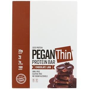 Julian Bakery, Pegan Thin Protein Bar, Chocolate Lava, 12 Bars, 2.29 oz (65 g) Each - HealthCentralUSA