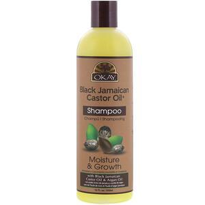 Okay Pure Naturals, Black Jamaican Castor Oil, Shampoo, 12 fl oz (355 ml) - HealthCentralUSA