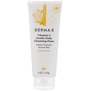 Derma E, Vitamin C, Gentle Daily Cleansing Paste, 4 oz (113 g) - HealthCentralUSA