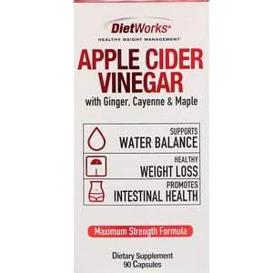 DietWorks, Apple Cider Vinegar, 90 Capsules - HealthCentralUSA